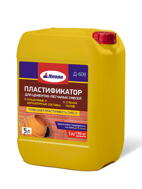 Пластификатор для цементно-песчанных смесей Диола-609