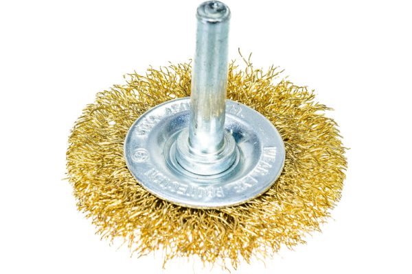 Щетка для дрели 60 мм плоская со шпилькой MATRIX