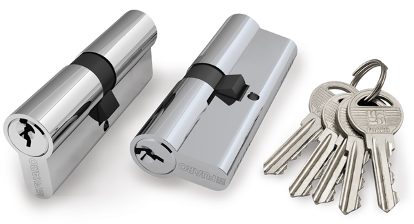 Цилиндровый механизм 100 ZA 80 mm (30+10+40) CP хром 5 кл.//FUARO