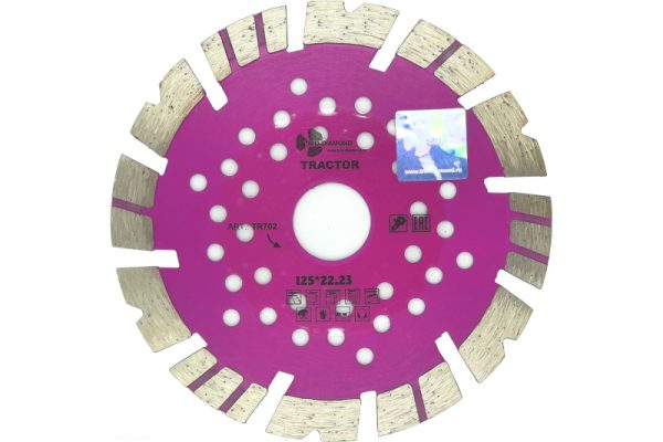 Диск алмазный сегм-турбо по бетону 125*12*22.23 мм Tractor Trio Diamond TR702