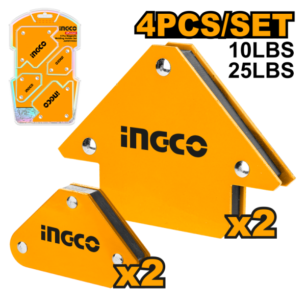 Набор магнитных угольников 4 штуки INGCO AMWH4062