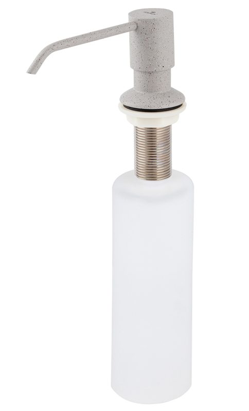 Дозатор KAISER для моющих средств встраиваемый, 350мл /Латунь,пластик /Песочный мрамор