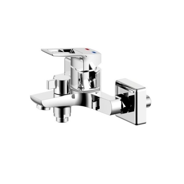 Смеситель для ванны однорычажный с коротким изливом, керамический дивертор, Atlantic, Milardo ATLSBC0M02