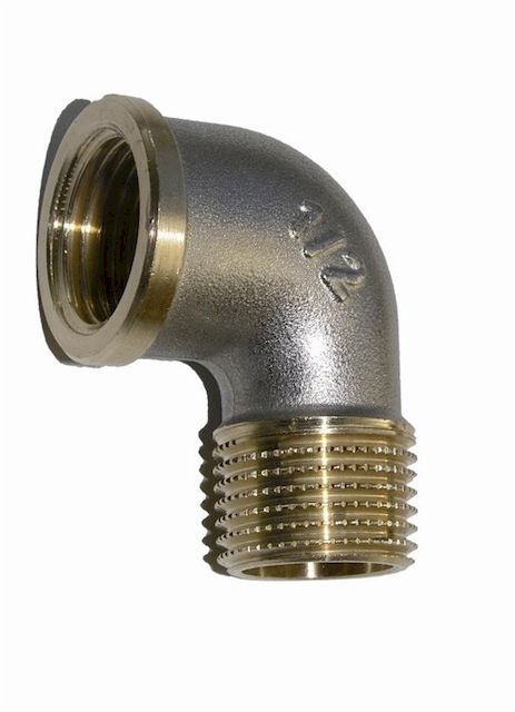 Угольник 1/2" ВР.НР никель