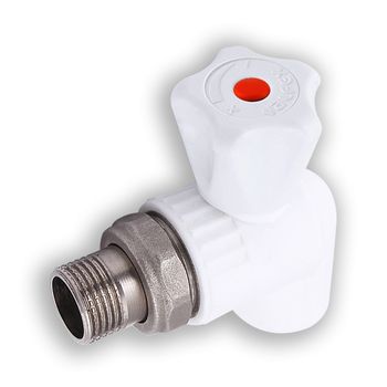 Кран шаровой полипропиленовый для радиатора угловой 20х1/2" (50/10)