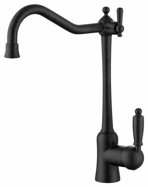 Смеситель KAISER Vincent кухня боковой под фильтр Ø35 (черный-мрамор)