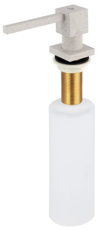Дозатор KAISER для моющих средств встраиваемый /Латунь, пластик /Песочный мрамор