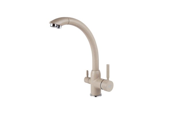 Смеситель VIKO кухня боковой под фильтр (латунь) Ø35 , песочный мрамор