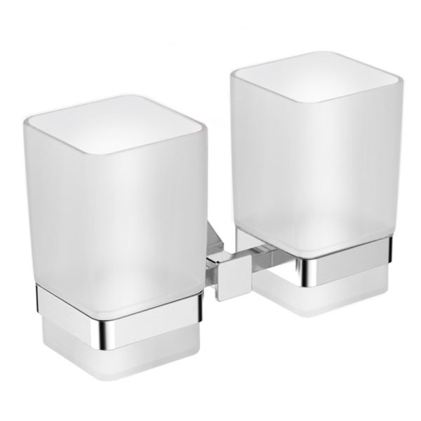 Держатель стаканов двойной(стекло) KAISER хром