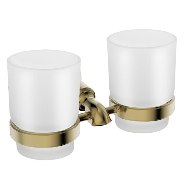 Держатель стаканов двойной(стекло) KAISER бронза (латунь)