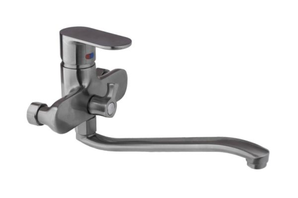 Смеситель для ванны однорычажный, излив 30 см (S), карт. 40, матовый хром «CALORIE Люкс» 2533 А45В