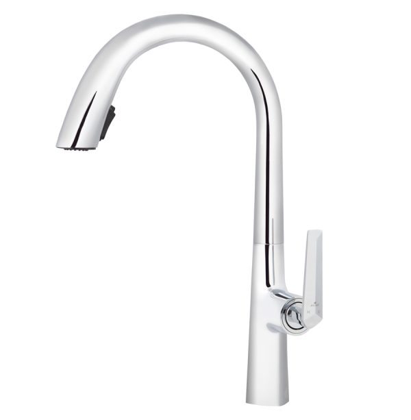 Смеситель KAISER Strike кухня Ø35 с выдвижным изливом, хром