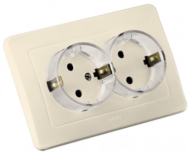 Розетка СУ 2 мест. з/к "стакан" MASTER (250В,16А), слоновая кость (упак.63)