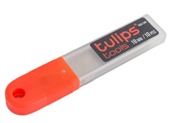 Лезвия для ножа 18 мм 10 штук Tulips IR06-348