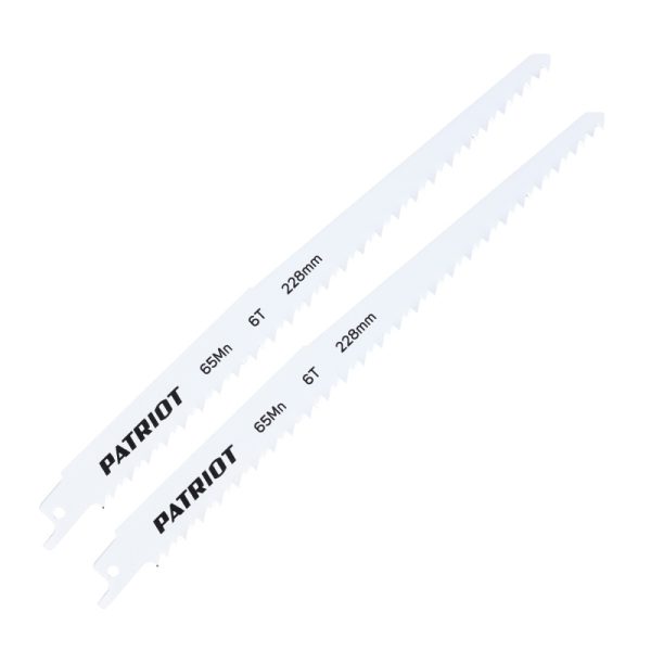 Полотно пильное для сабельной пилы по дереву 228*19*1.27 мм*6T 2 штуки PATRIOT