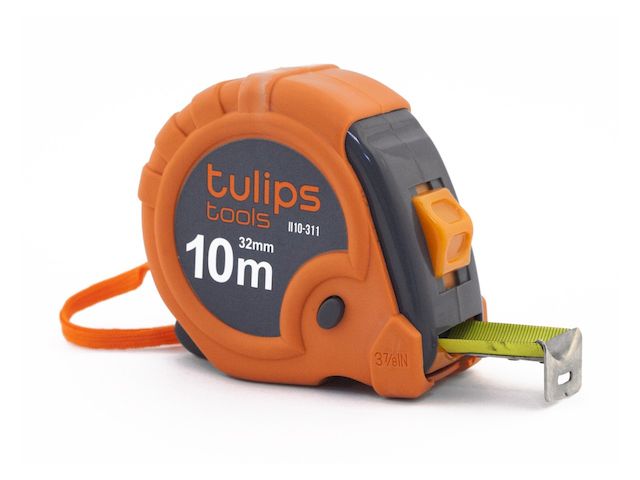 Рулетка 10 м*25 мм 3 фиксатора Tulips ll10-075 Рулетка 10 м*25 мм 3 фиксатора Tulips ll10-075