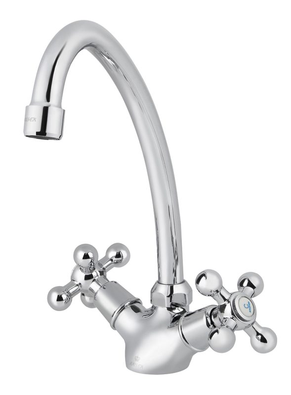 Смеситель KAISER Carlson Lux кухня крест керамика