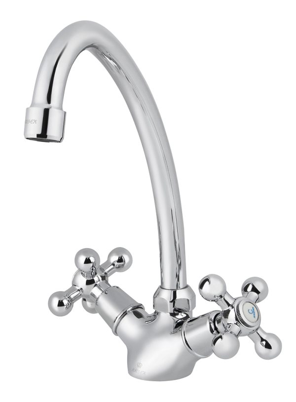 Смеситель KAISER Carlson Lux кухня крест керамика