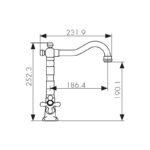Смеситель KAISER Carlson Style кухня крест керамика Смеситель KAISER Carlson Style кухня крест керамика