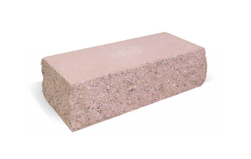 Кирпич облицовочный Brickstone РВАНЫЙ ЛОЖОК УГЛОВОЙ Розовый БЦ 250х95х65 мм