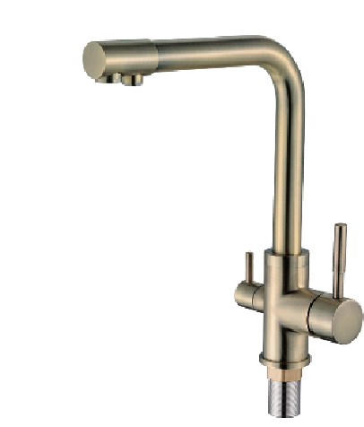 Смеситель VIKO кухня боковой под фильтр (латунь) Ø35 с гайкой, бронза