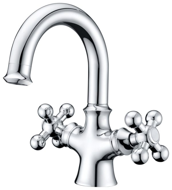 Смеситель KAISER Carlson Lux для раковины крест керамика