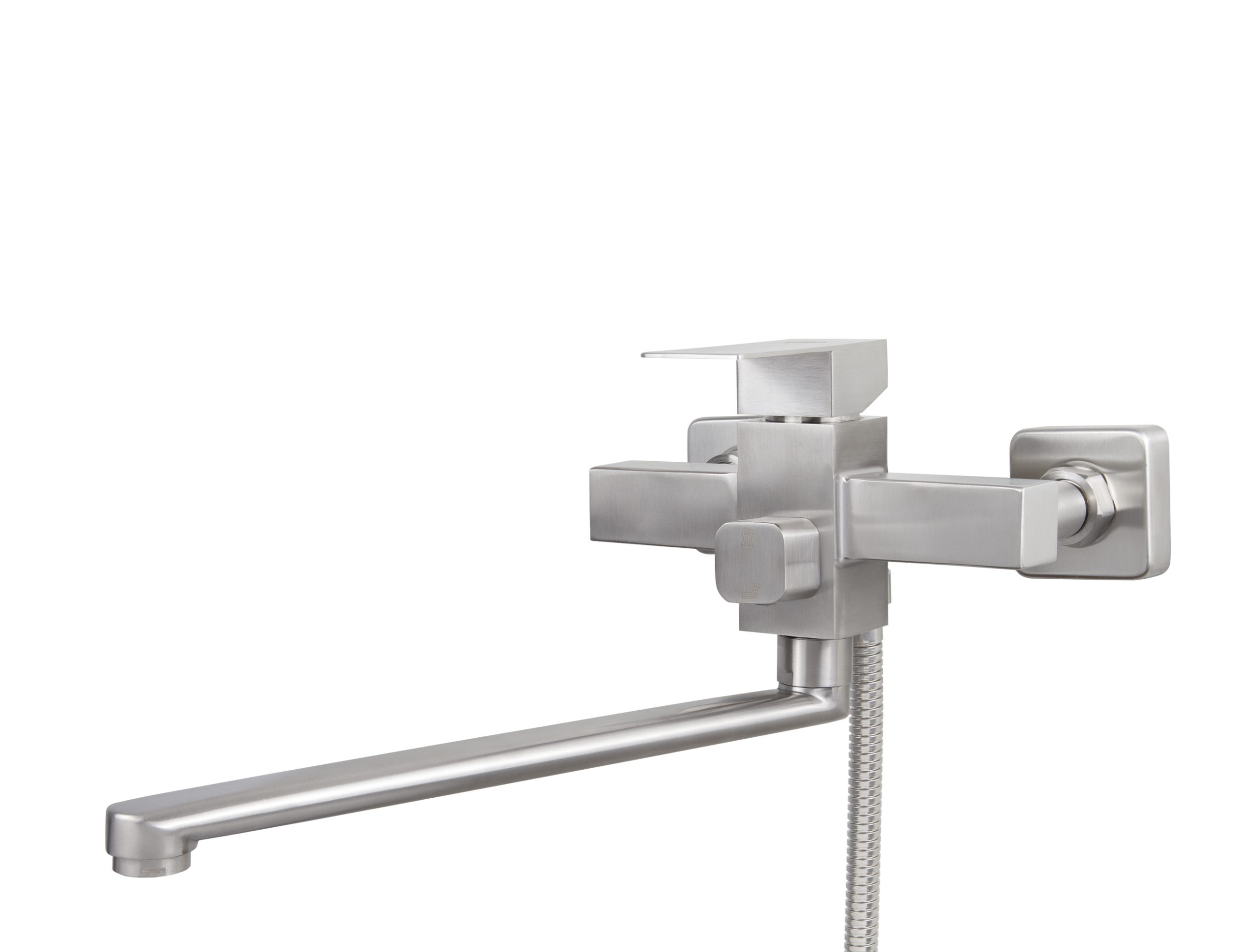 Смеситель VIKO ванна Ø35 (встроенный переключатель) L-30см/ серебро, нерж. сталь Смеситель VIKO ванна Ø35 (встроенный переключатель) L-30см/ серебро, нерж. сталь