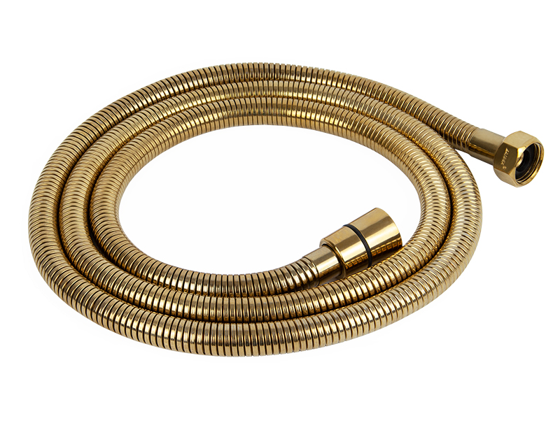 Душевой шланг KAISER Luxus усил., в коробке, 1.5м, нерж. сталь /золото