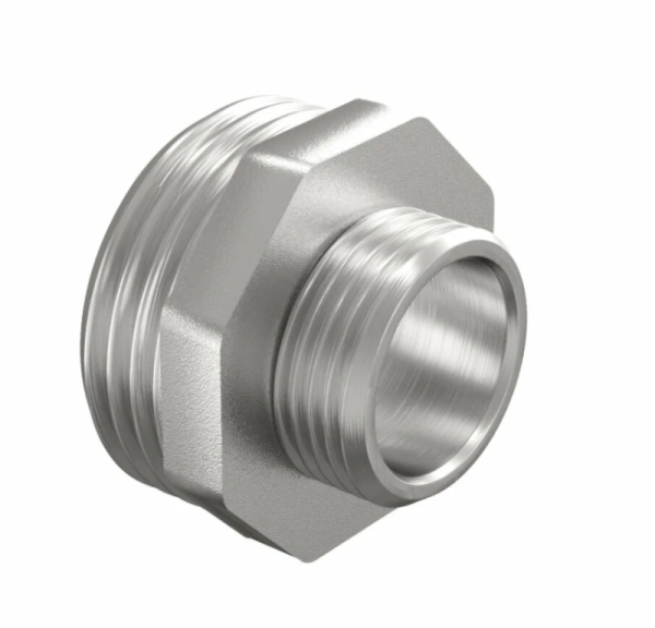 Ниппель переходной 1"x1/2" НР никель LD Pride