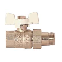 Кран шар. (Американка ) 3/4" WaterMark белая ручка