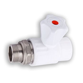 Кран шаровой полипропиленовый для радиатора прямой 20х1/2" (50/10)