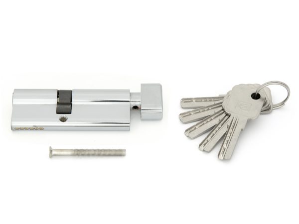 Цилиндровый механизм AL 80 (35x45) CP, ключ-вертушка, перф.ключ (хром) "PALLADIUM"