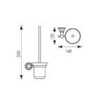 Держатель для туалетного ёршика настенный KAISER бронза (латунь) Держатель для туалетного ёршика настенный KAISER бронза (латунь)