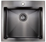 Мойка из нержавейки KAISER 540x510x200*3.0+1.2mm (воронёная сталь) /сифон Мойка из нержавейки KAISER 540x510x200*3.0+1.2mm (воронёная сталь) /сифон