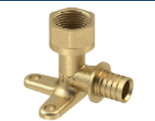 Угол аксиальный 20*1/2 ВР с креплением "RTP" (170/10) Латунь