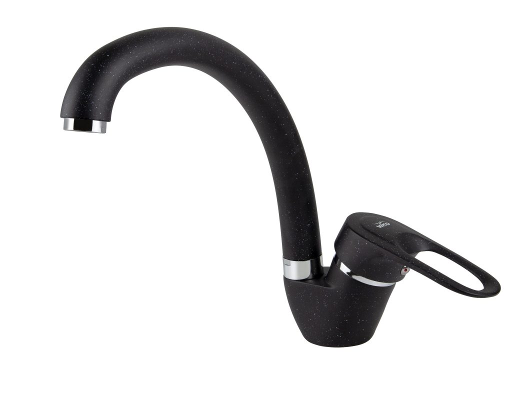 Смеситель VIKO кухня боковой Ø40 с гайкой/черный мрамор