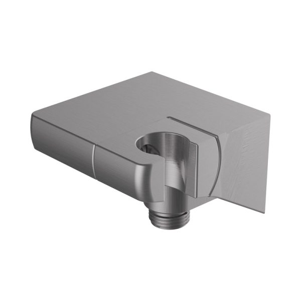 Настенное подключение шланга с поворотным держателем KAISER 80х80х62мм /Пластик/Воронёная сталь