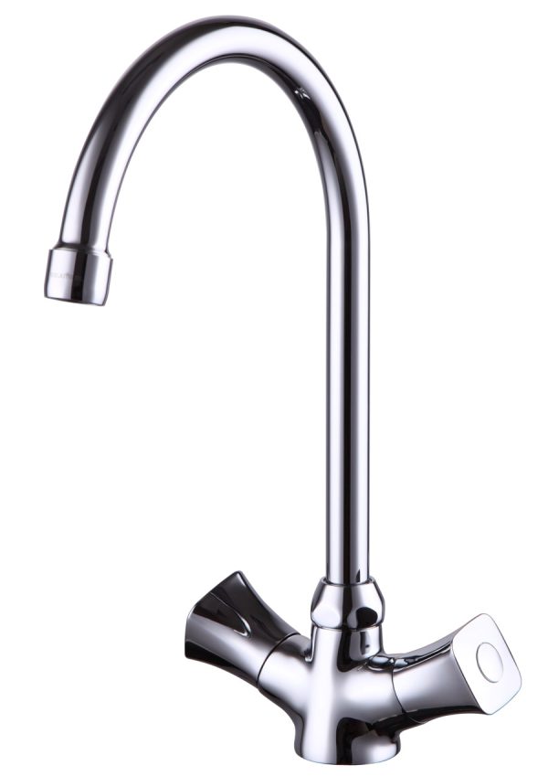 Смеситель KAISER Topaz кухня круг 2-х вентильный "U"- излив