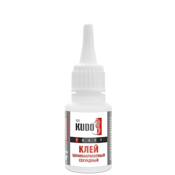 Клей цианоакрилатный секундный KUDO PROFF SMB-020 20гр