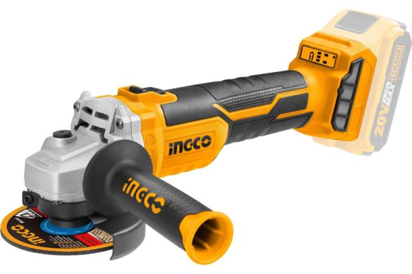 Угловая шлифовальная машина аккумуляторная Li-Ion 20 В INGCO INDUSTRIAL CAGLI1252
