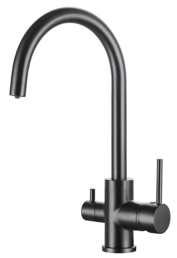 Смеситель KAISER Merkur кухня Ø35, боковой под фильтр /воронёная сталь