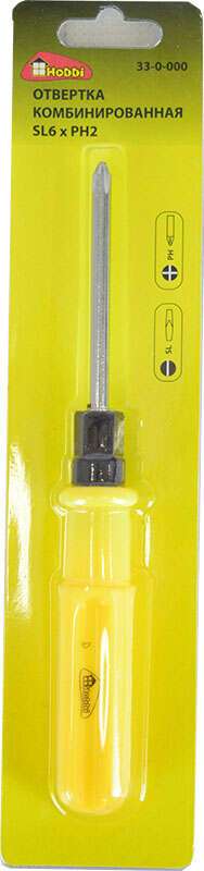 Отвертка двухсторонняя SL6 * PH2 Hobbi 33-0-000