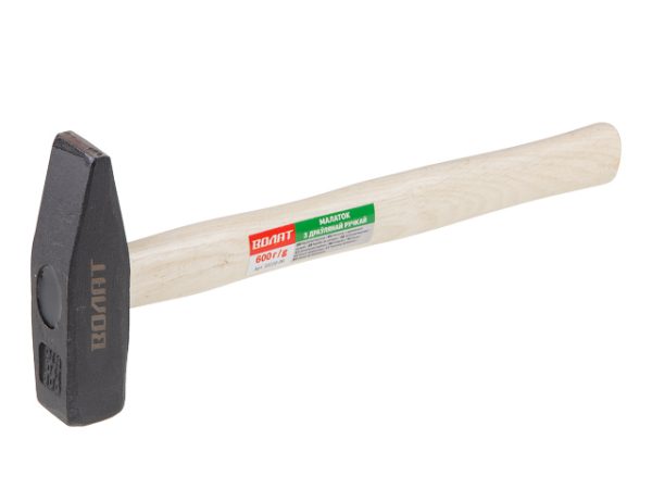 Молоток 600 гр с деревянной рукояткой ВОЛАТ 10220-06