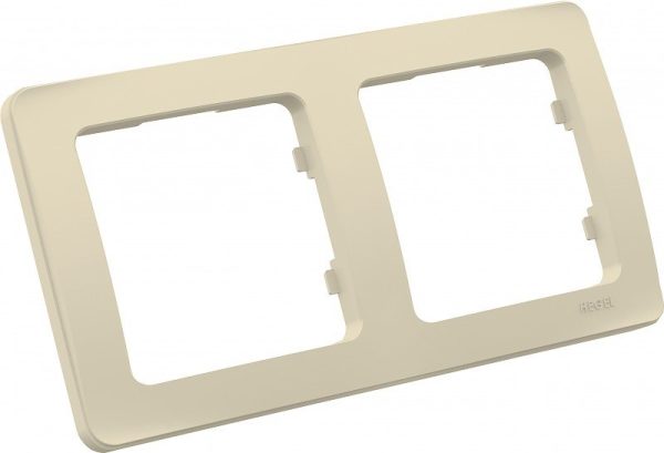 Рамка двухместная MASTER, цвет слоновая кость (упак. 30)