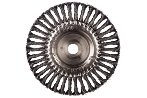 Щетка для УШМ 200 мм М14 плоская витая проволока EDGE by PATRIOT 813010014