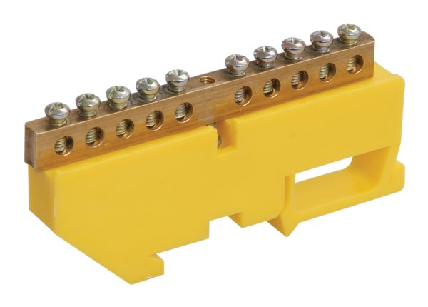 Шина PE "земля" на DIN-изол ШНИ-6х9-10-Д-Ж ИЭК (упак.500/20)