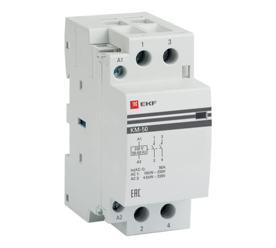 Контактор модульный КМ 50А 2NО (2 мод.) EKF PROxima