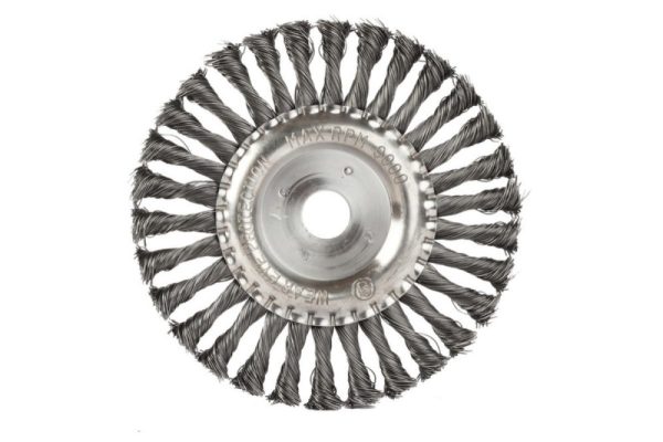 Щетка для УШМ 180 мм М14 плоская витая проволока EDGE by PATRIOT 813010013