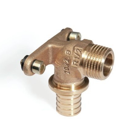 Угольник наст с крепл.20х1/2 нар. резьбой кор. REHAU