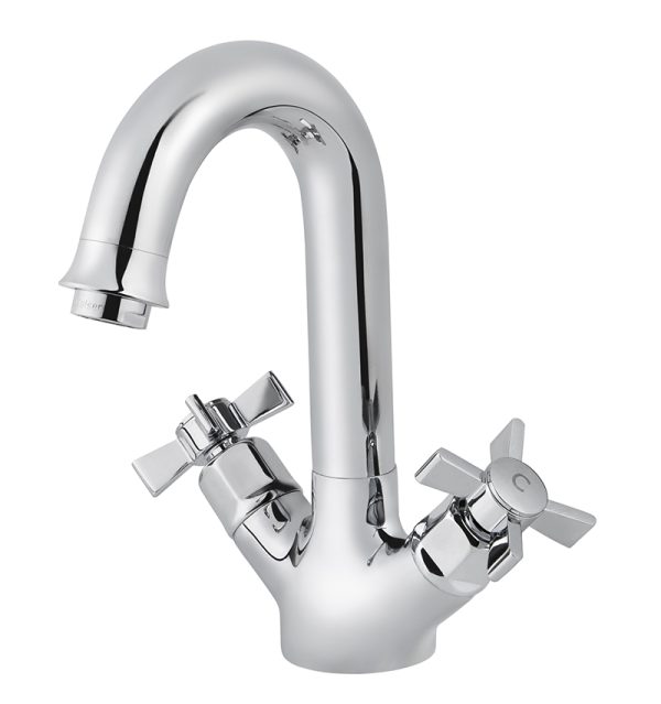 Смеситель KAISER Cross для раковины крест керамика